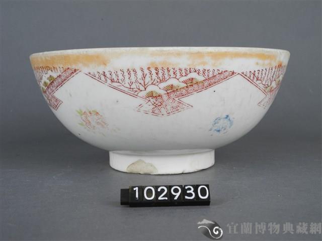 黃金釉彩繪扇形紋碗藏品圖，第6張