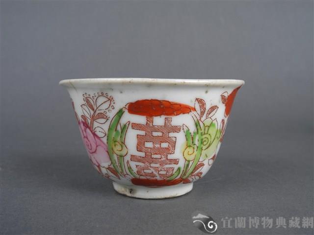 紅綠彩囍字杯藏品圖，第6張