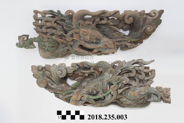 建築構件－雕龍插角（雀替）一對藏品圖，第1張