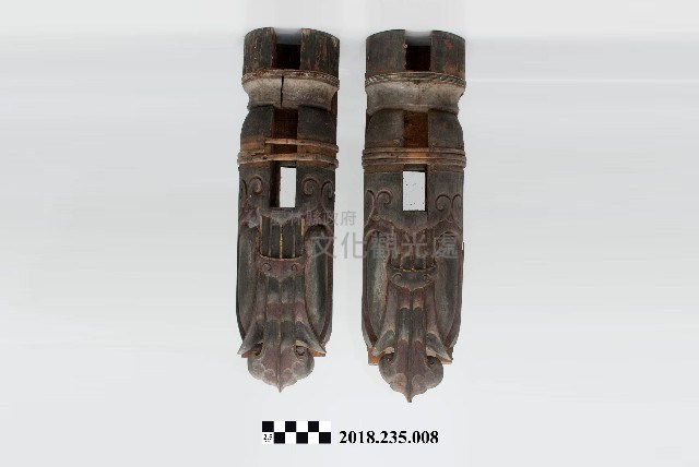 建築構件－瓜筒一對藏品圖，第1張
