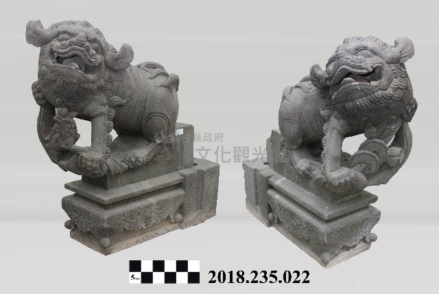 建築構件－石獅一對藏品圖，第1張